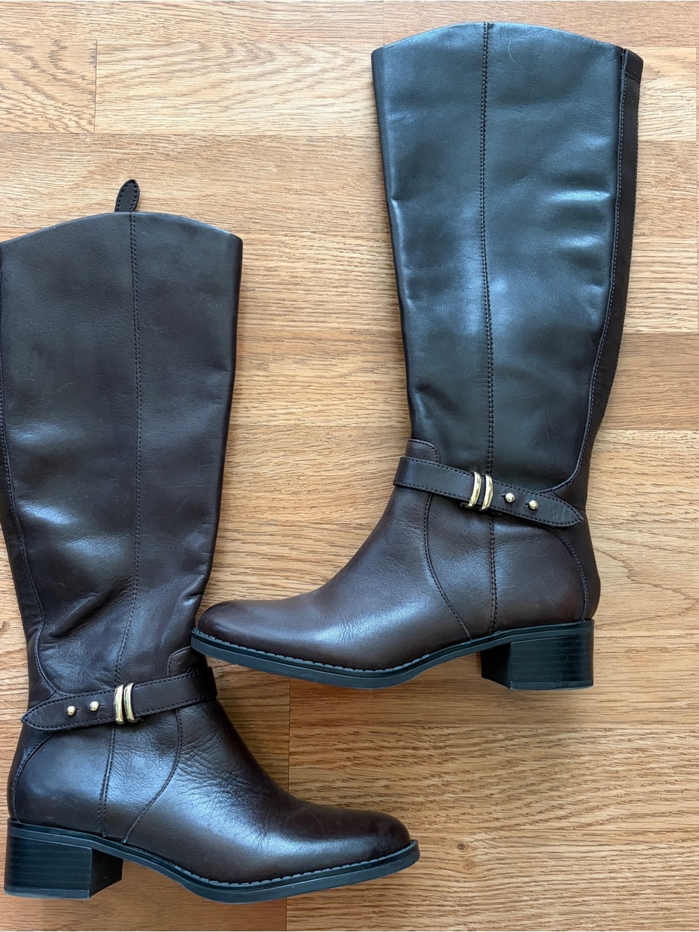 Women's Tall Brown Leather knee high Boots